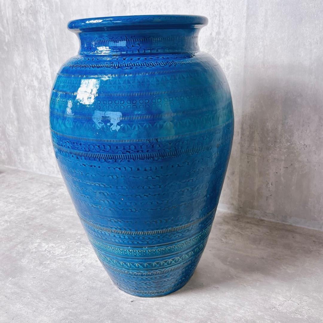 ビトッシ 傘立て イタリア アンブレラスタンド リミニブルー 陶器 花瓶 花器の画像4