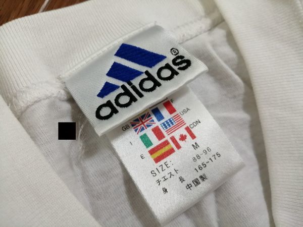kkyj2401 ■ adidas ■ アディダス Tシャツ カットソー トップス 半袖 コットン 白 M_画像9