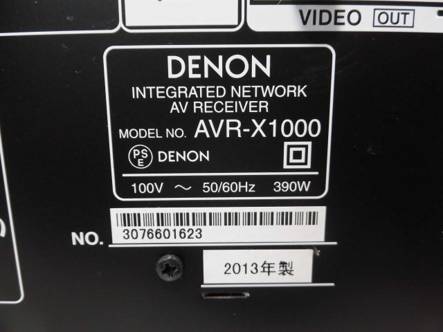 ◆◇547 DENON AVR-X1000 リモコン付 通電〇◇◆_画像5