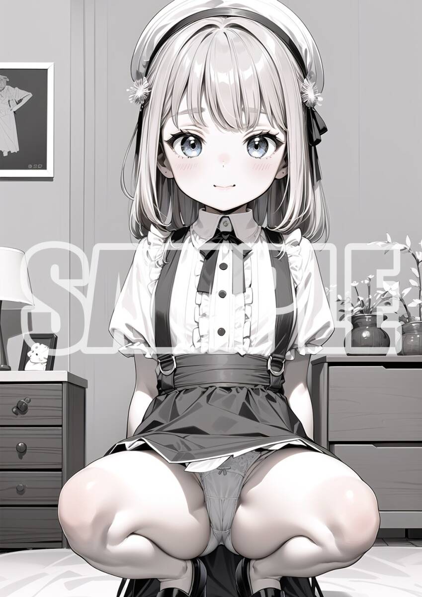 2750【高品質☆A4サイズポスター】アートポスター セクシー 美女 美少女 制服 下着 イラスト かわいい 女の子 同人 オリジナル アニメ_画像1