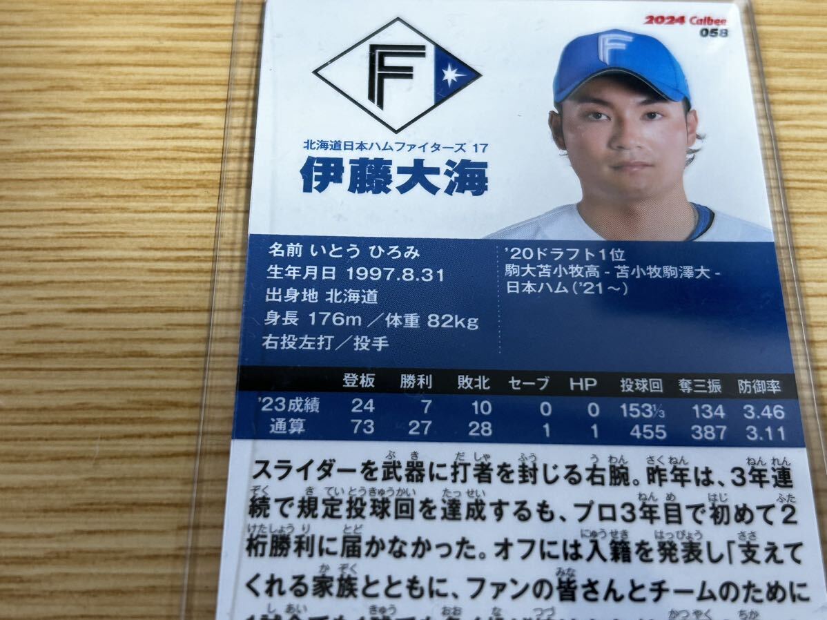 ◎ カルビー プロ野球カード 2024 伊藤 大海 エラーカード 送料無料 ◎の画像3