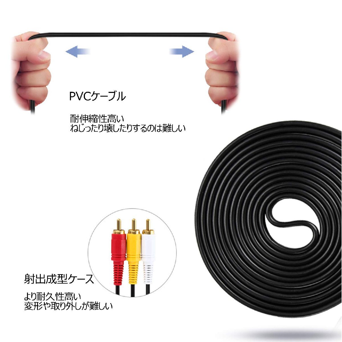 1.5m RCA cable 3 pin -3 pin video cable image / sound cable 