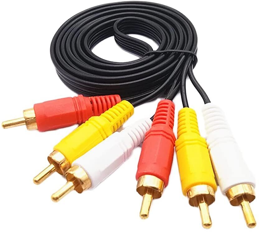 1.5m RCA cable 3 pin -3 pin video cable image / sound cable 