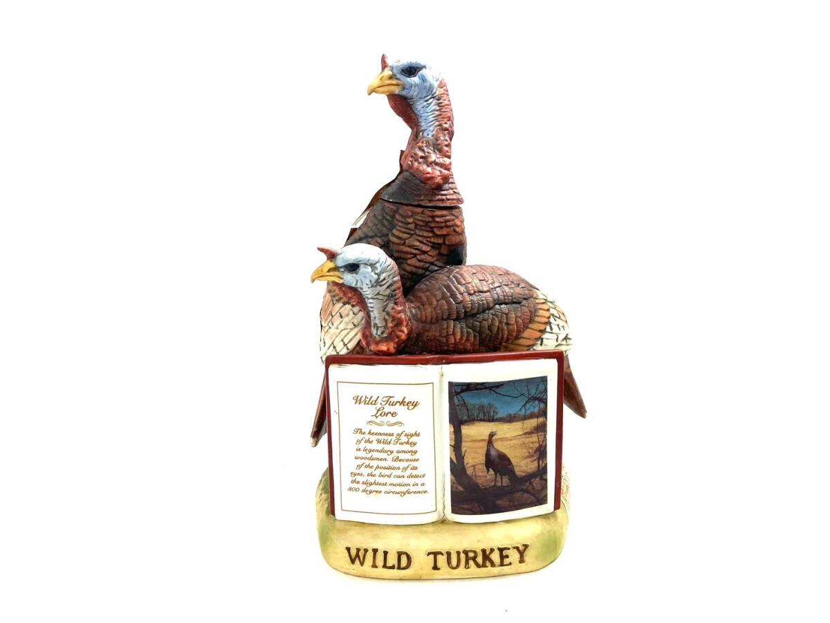 (FU)【空瓶/ジャンク品】WILDTURKEY/ワイルドターキー 七面鳥 BOURBON WHISKY/バーボンウイスキー 8年 陶器ボトル 空き瓶/空ボトル(FU2268)