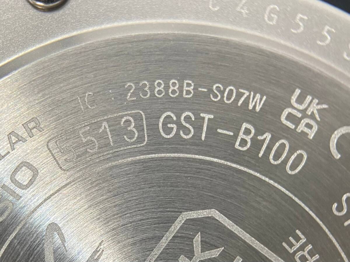 CASIO/カシオ G-SHOCK GST-B100GB-1A9JF G-STEEL タフソーラー クロノグラフ デイト ブラック×ゴールド メンズ腕時計 Gショック (SER1617)の画像7