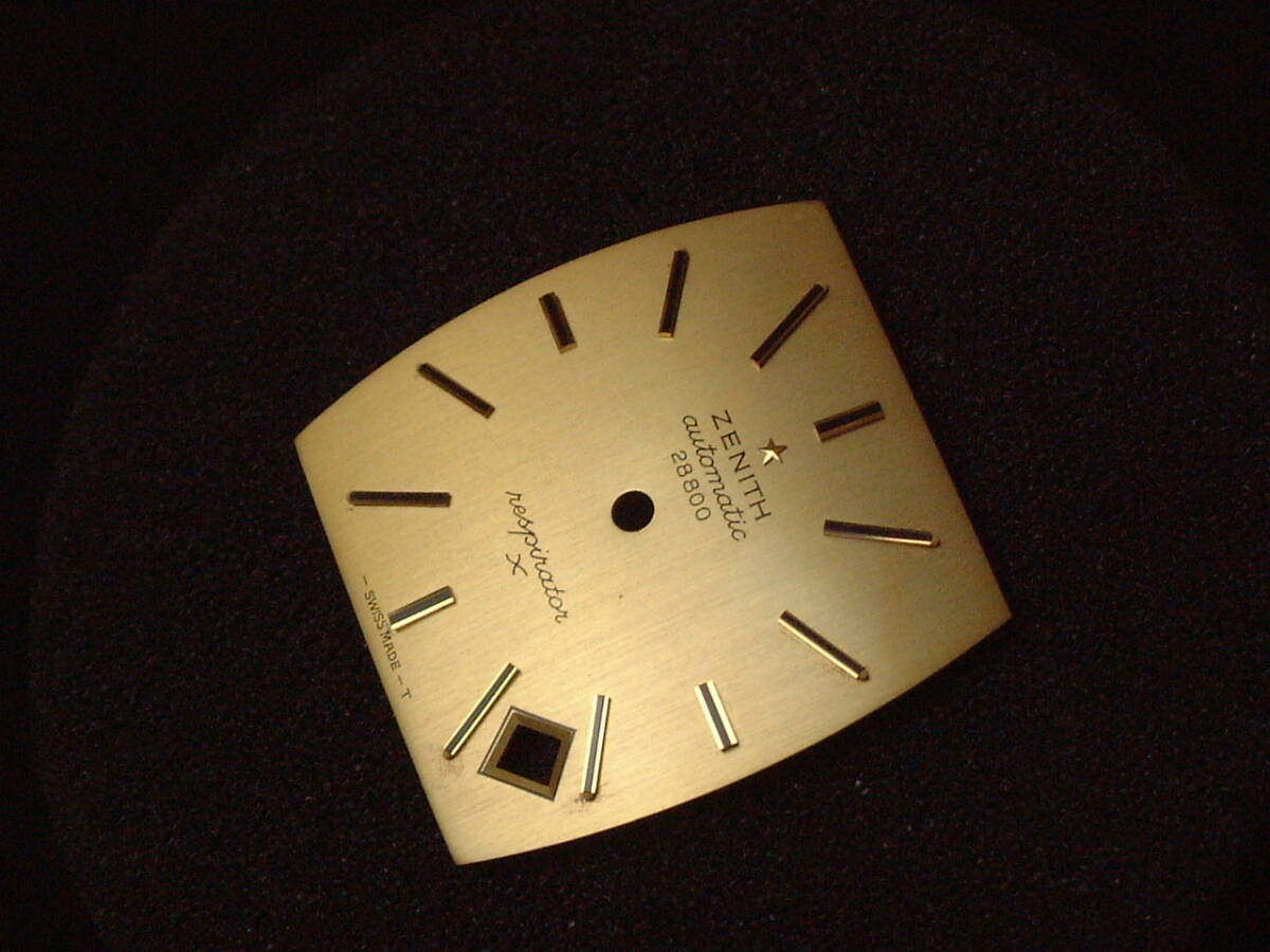 ゼニス ZENITH respirator X レスピレーター 純正ダイヤル ゴールドヘアライン ゴールドインデックス (未使用/長期保管品)の画像3