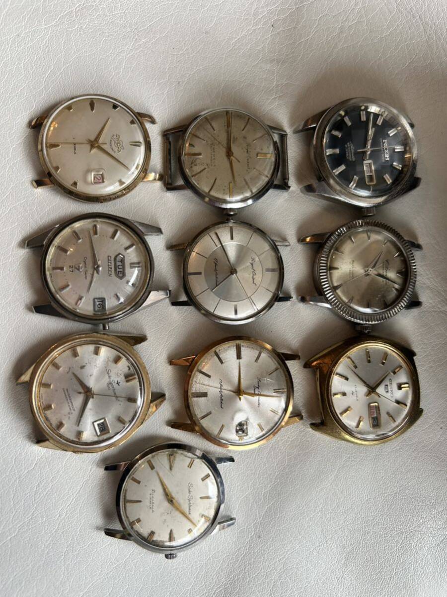 SEIKO CITIZEN オリエント リコー エニカ 機械式腕時計フェイス10個セットジャンクの画像8