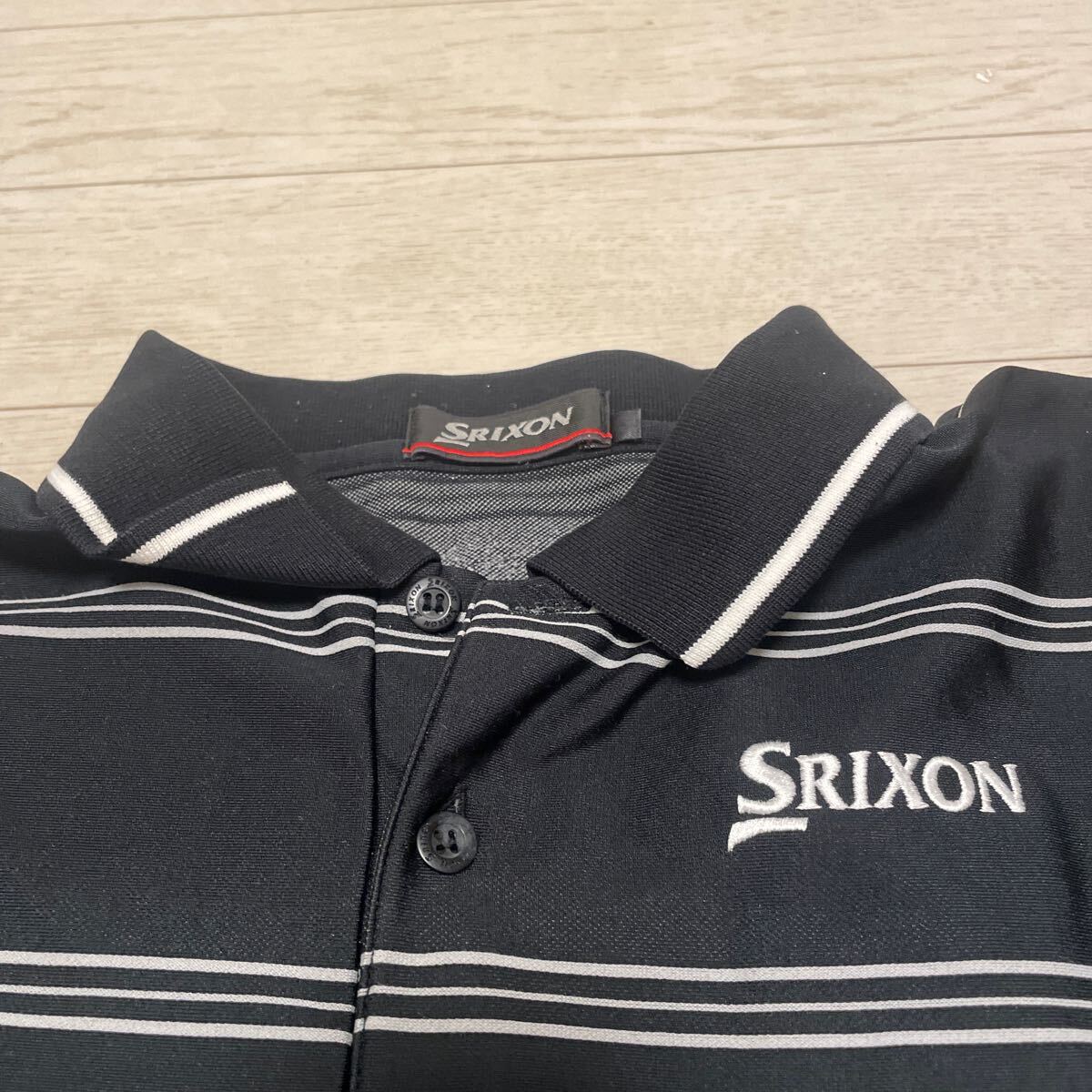 SRIXON スリクソン 長袖 ボーダー ポロシャツ サイズLくらい_画像4