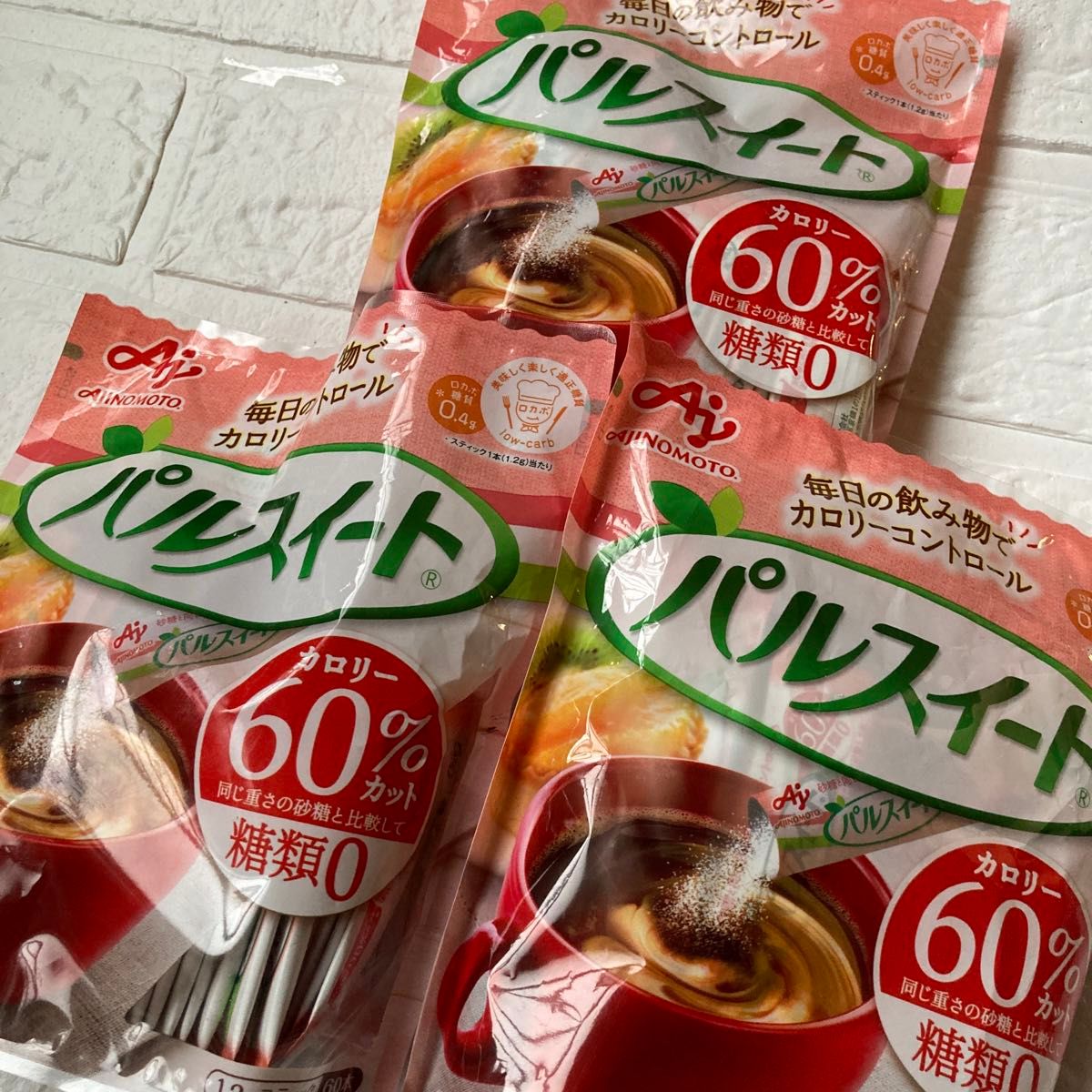 味の素 パルスイート スティック 1袋　60本入　3個セット　まとめ売り