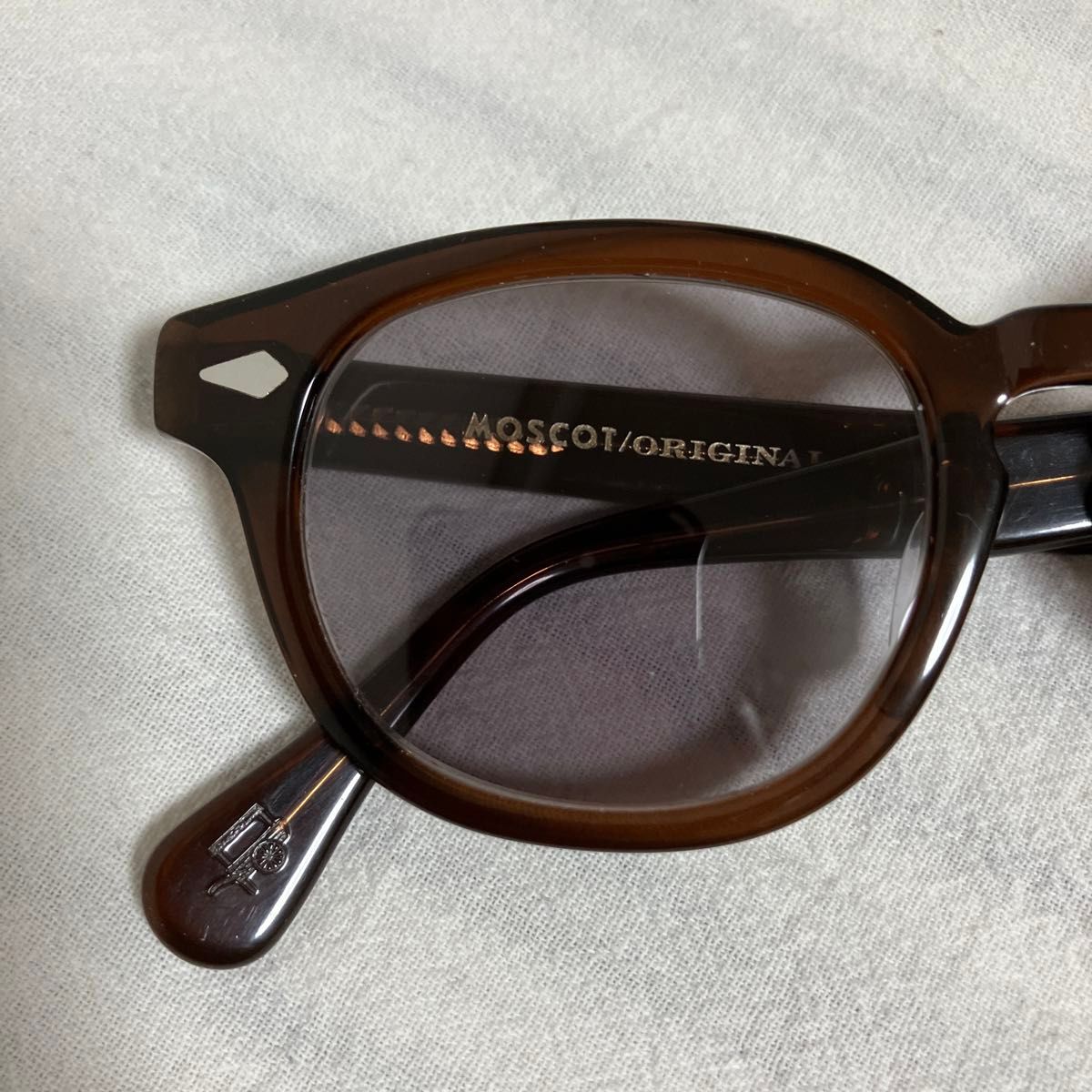 お値引き不可【美品】モスコット/レムトッシュ ブラウン 46 お値引き不可【美品】モスコット/レムトッシュ ブラウン 46