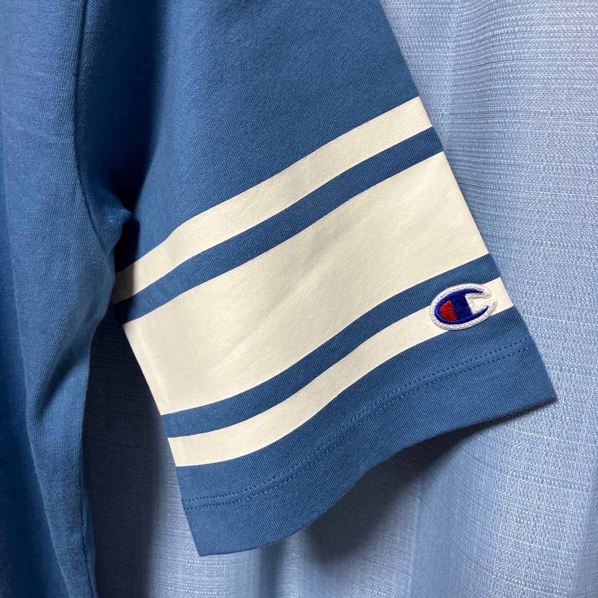 【新品未使用】Champion/チャンピオン ウィンザーブルー ナンバリングフットボールTシャツ XLサイズ