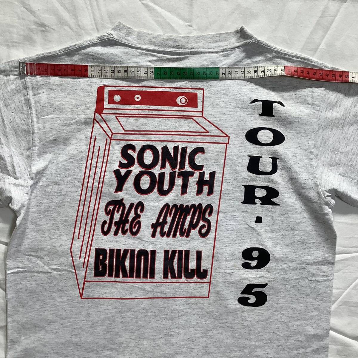 スペシャル! 1995 Sonic Youth Bikini Kill Tour パーキングロット 両面プリント ヴィンテージ Tシャツ 80s 90sの画像8