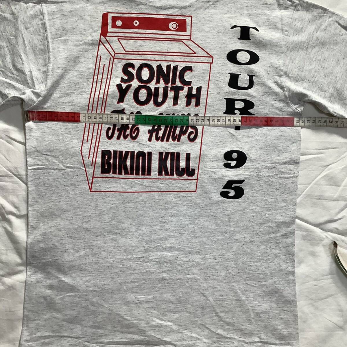 スペシャル! 1995 Sonic Youth Bikini Kill Tour パーキングロット 両面プリント ヴィンテージ Tシャツ 80s 90sの画像9