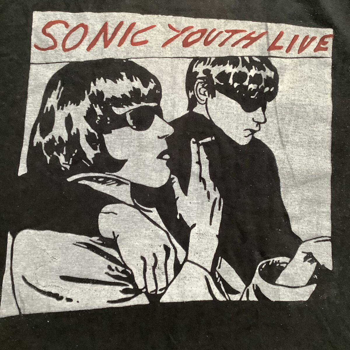 超スペシャル! 1990年ライブ限定 Nirvana × Sonic Youth 関係者 カート・コバーン着用 Bleach & Gooヴィンテージ Tシャツ 80s 90sの画像4