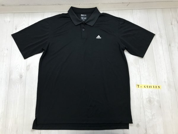ADIDAS GOLF アディダス ゴルフ メンズ テーラーメイド 半袖ポロシャツ 大きいサイズ XO 黒_画像1