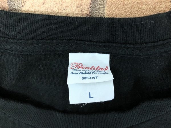 道後温泉 メンズ レディース プリント オリジナル コットン 半袖Tシャツ L 黒の画像2