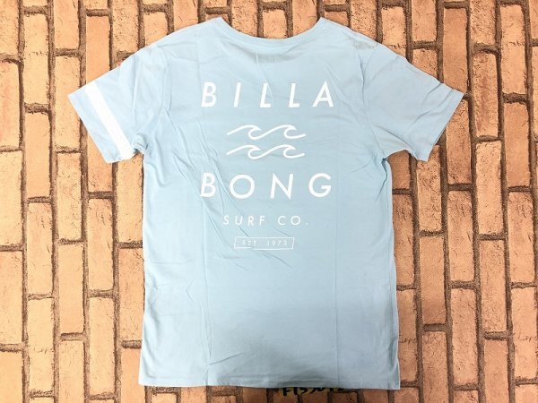 BILLABONG Billabong men's wave Surf short sleeves T-shirt L light blue 