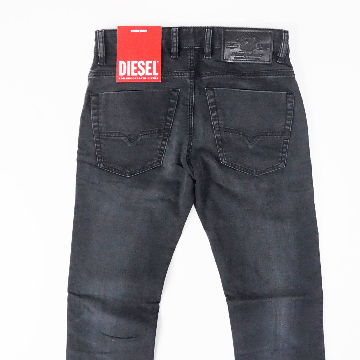 新品正規品 DIESEL ディーゼル ジョグジーンズ JOGG JEANS KROOLEY-Y-NE 069CR ストレッチ デニム ウォッシュブラック W26_画像4