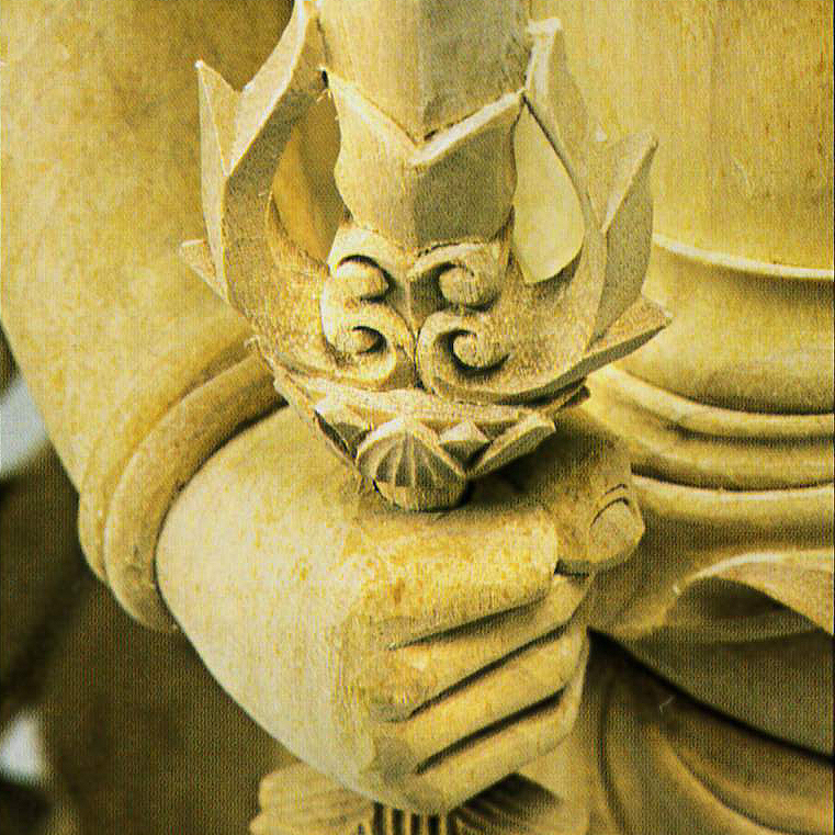 不動明王仏像 立像 総高 120cm 楠材 白木仕上げ 木彫 仏像 彫刻 木材 白木_画像3