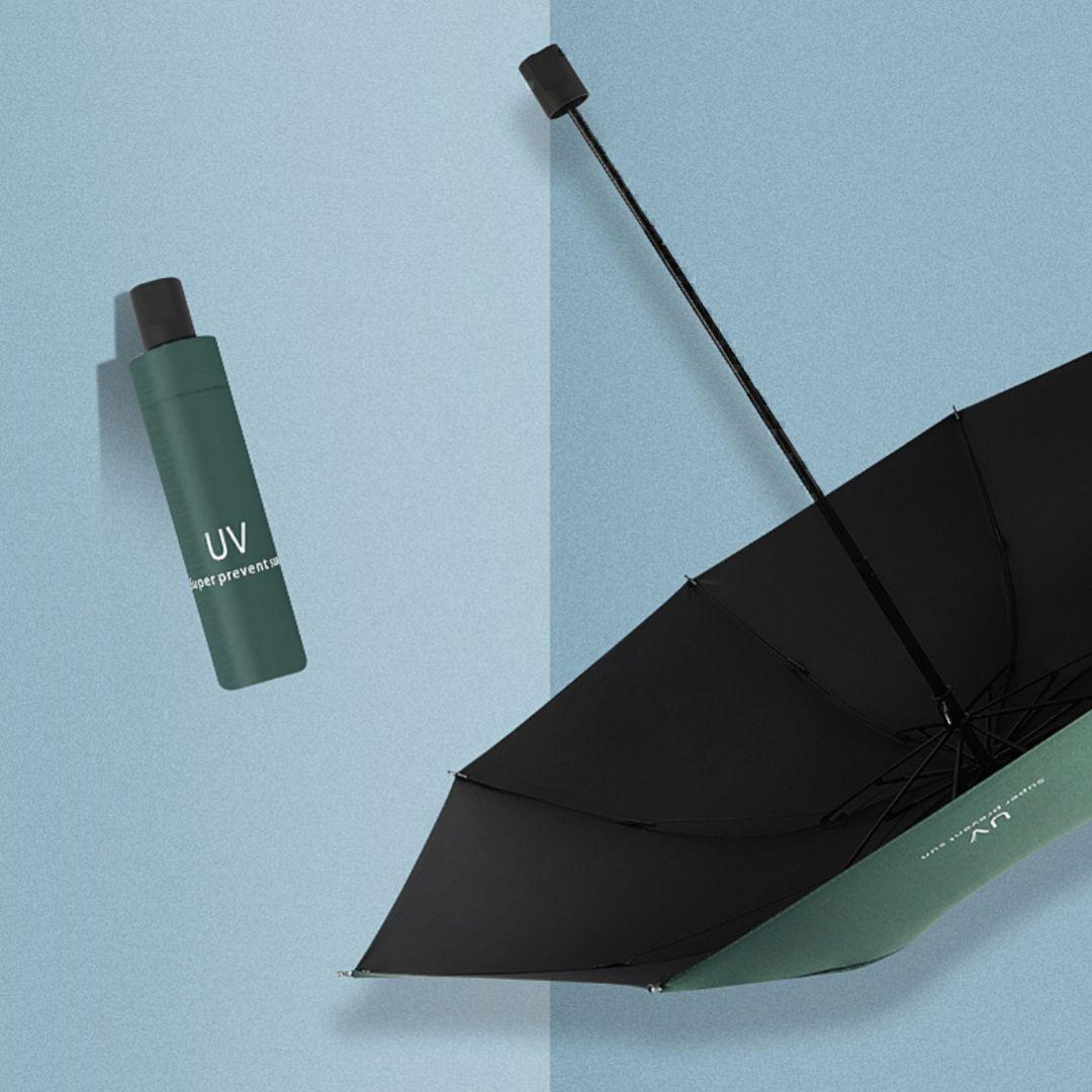 【グリーン】日傘 折りたたみ傘 晴雨兼用 撥水 UVカット 雨傘 雨具 8本骨 耐風 濡れない uvカット の画像2