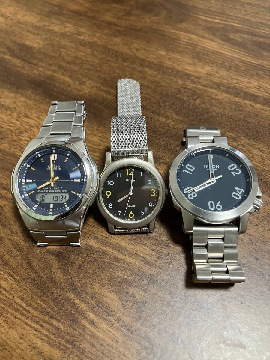 腕時計　カシオ、SEIKO、NIXONの3本セット_画像1