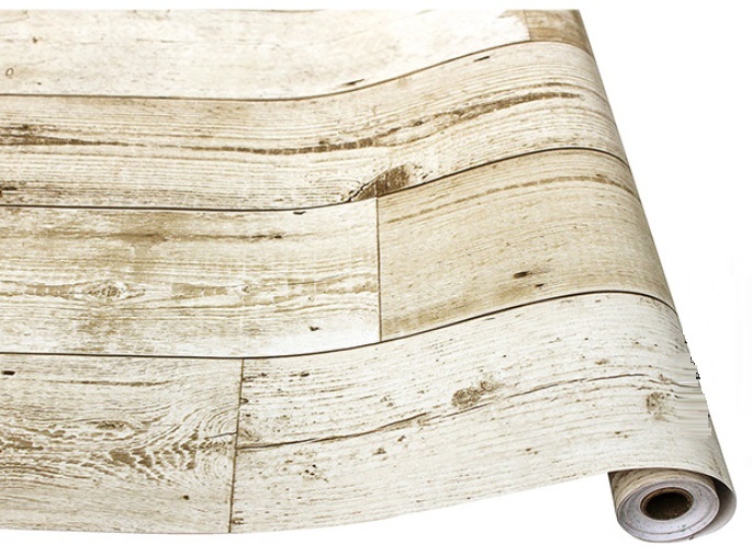 ウォールペーパー　壁紙シール　 はがせる 　木目調　 ホワイト 白 10m　 防水 　自然　 張り替え リメイクシート ウォールステッカー