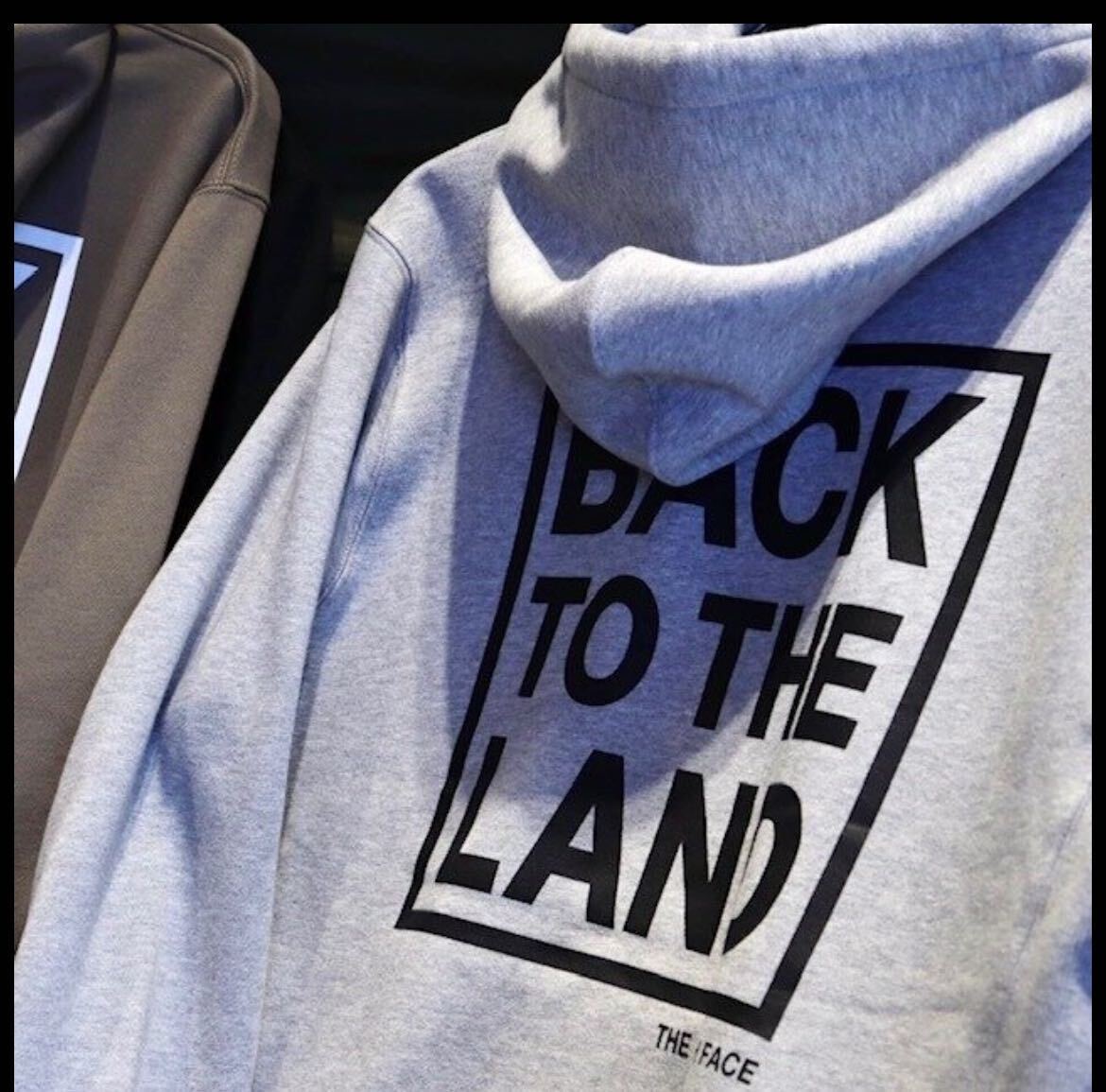 ノースフェイス 恵比寿限定フーディ【Back To The Land Hoodie】グレー【XLサイズ】直営店限定 パーカー スタンダード【新品未着用】