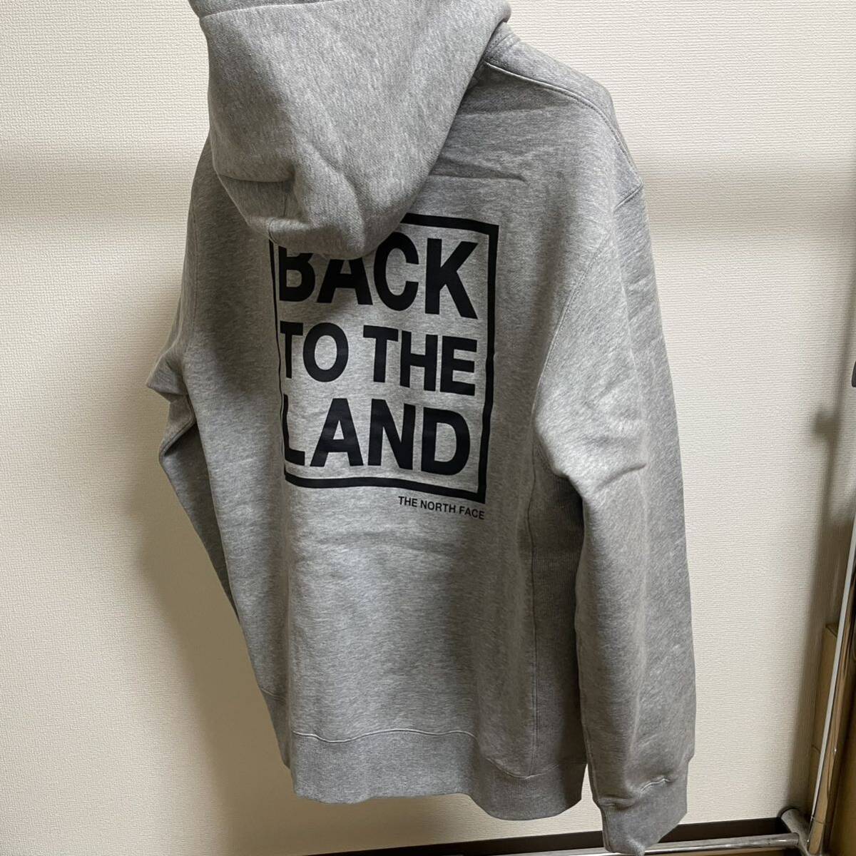 ノースフェイス 恵比寿限定フーディ【Back To The Land Hoodie】グレー【XLサイズ】直営店限定 パーカー スタンダード【新品未着用】