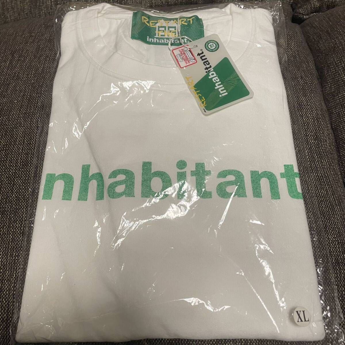 inhabitant インハビタント 【Logo T-Shirt】 ロゴTシャツ【XL】ヘビーコットン 半袖Tシャツ ホワイト ボックスロゴ S/S Tee【新品未開封】_画像2