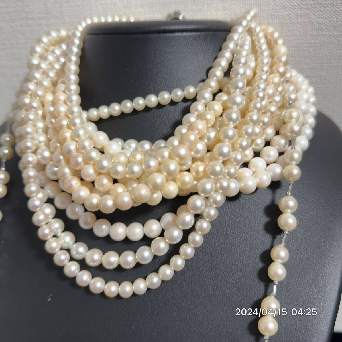 1000円〜 12まとめ 美品 pearl パール 真珠 本真珠 ネックレス 13本セット 総重量約465g 送料無料 の画像2