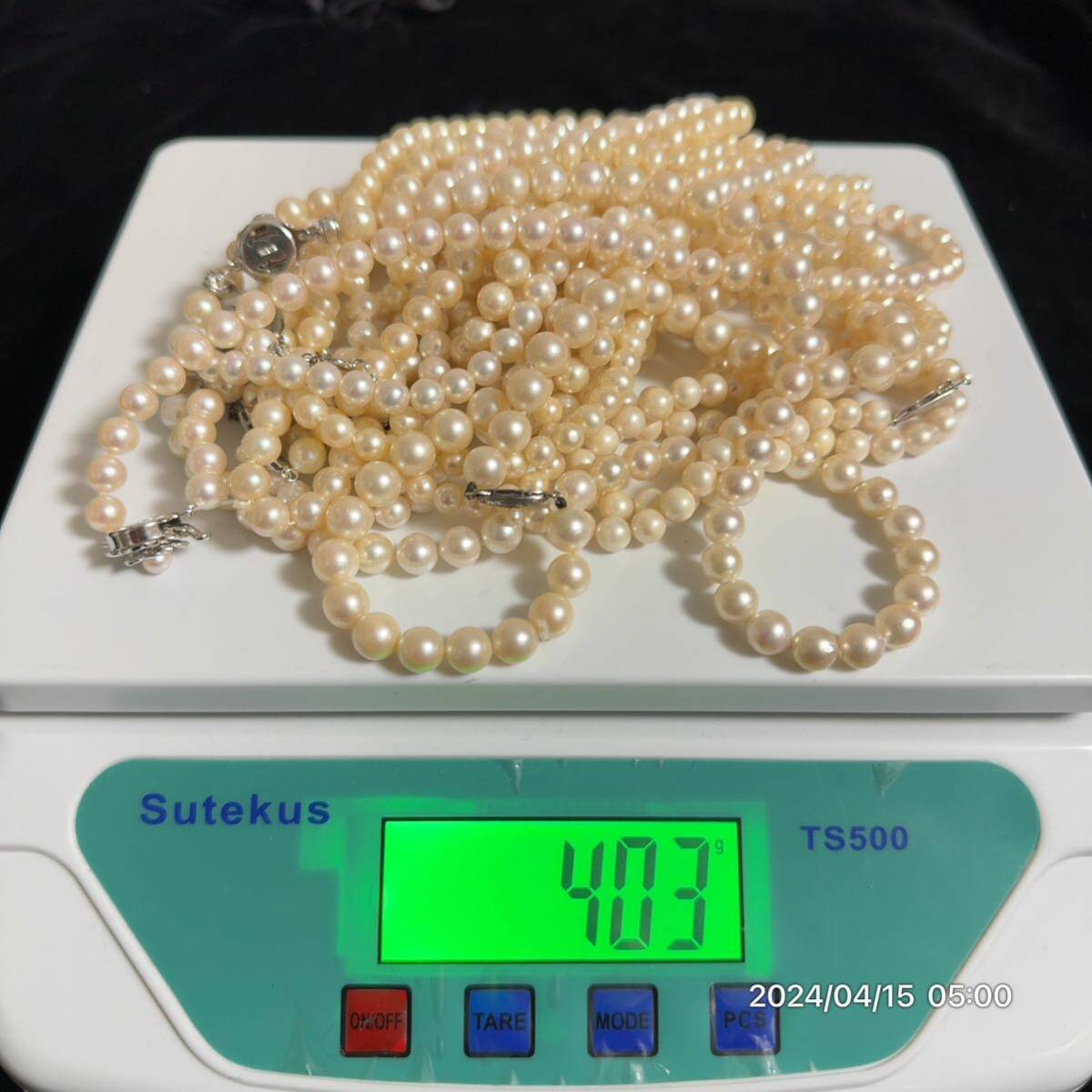 1000円〜 15まとめ 美品 pearl パール 真珠 本真珠 ネックレス 12本セット 総重量約403g 送料無料 の画像10