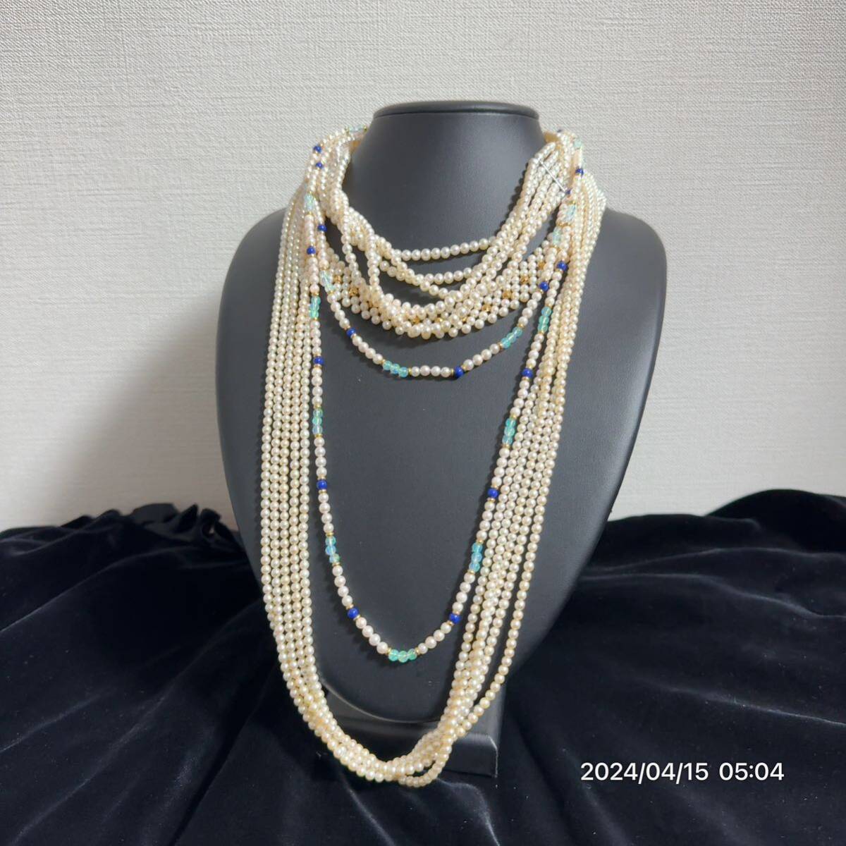 1000円〜 16まとめ 美品 pearl パール 真珠 本真珠 ベビーパール オパール ネックレス 4本セット 総重量約213g 送料無料 の画像1