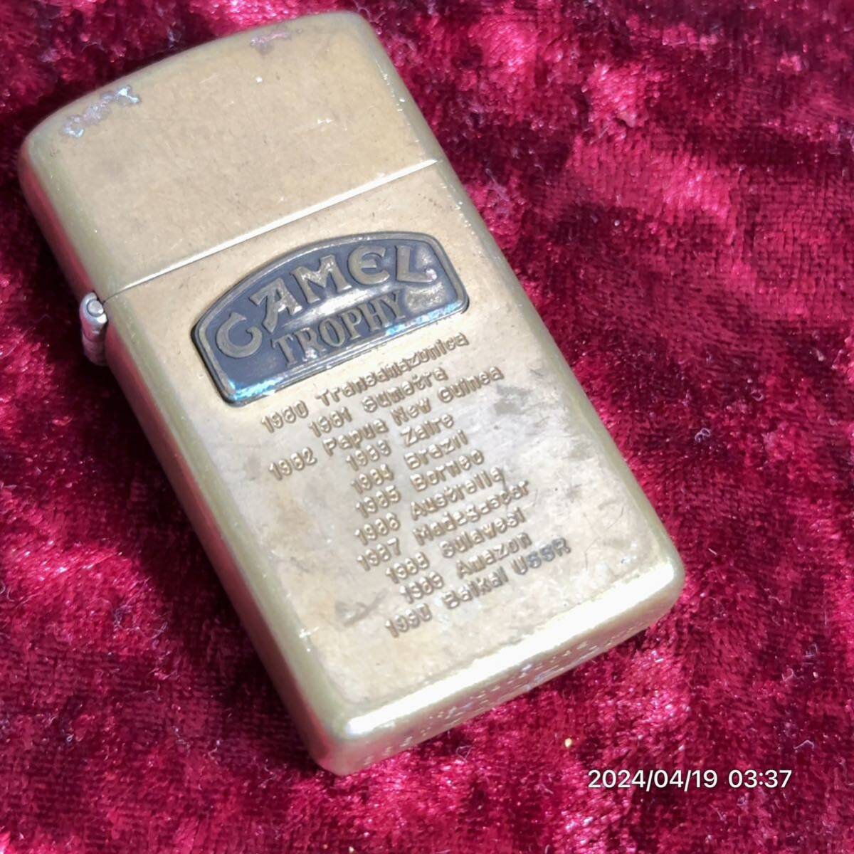 1000円〜 希少 ZIPPO ジッポー スリムジッポ オイルライター 喫煙具 CAMEL キャメル TROPHY トロフィー 1932 1989 送料無料の画像2