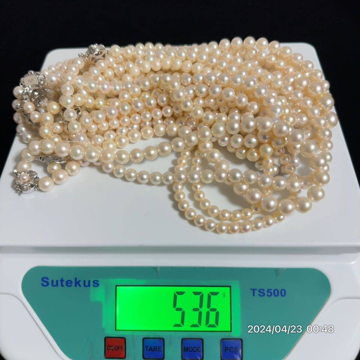 1000円〜　3 まとめ　美品　pearl パール　真珠 本真珠 バロック　8mm以上多数　ネックレス 13本セット　総重量約536g 送料無料　