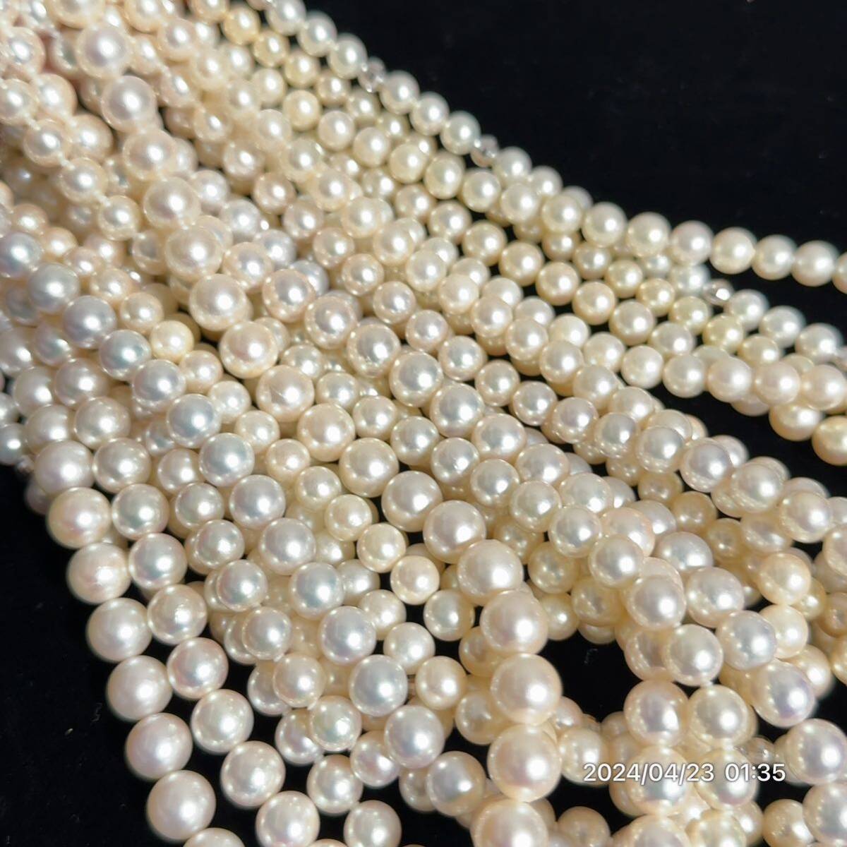 1000円〜 5まとめ 美品 pearl パール 真珠 本真珠 バロック 約9mmサイズあり ネックレス 12本セット 総重量約398g 送料無料 の画像6