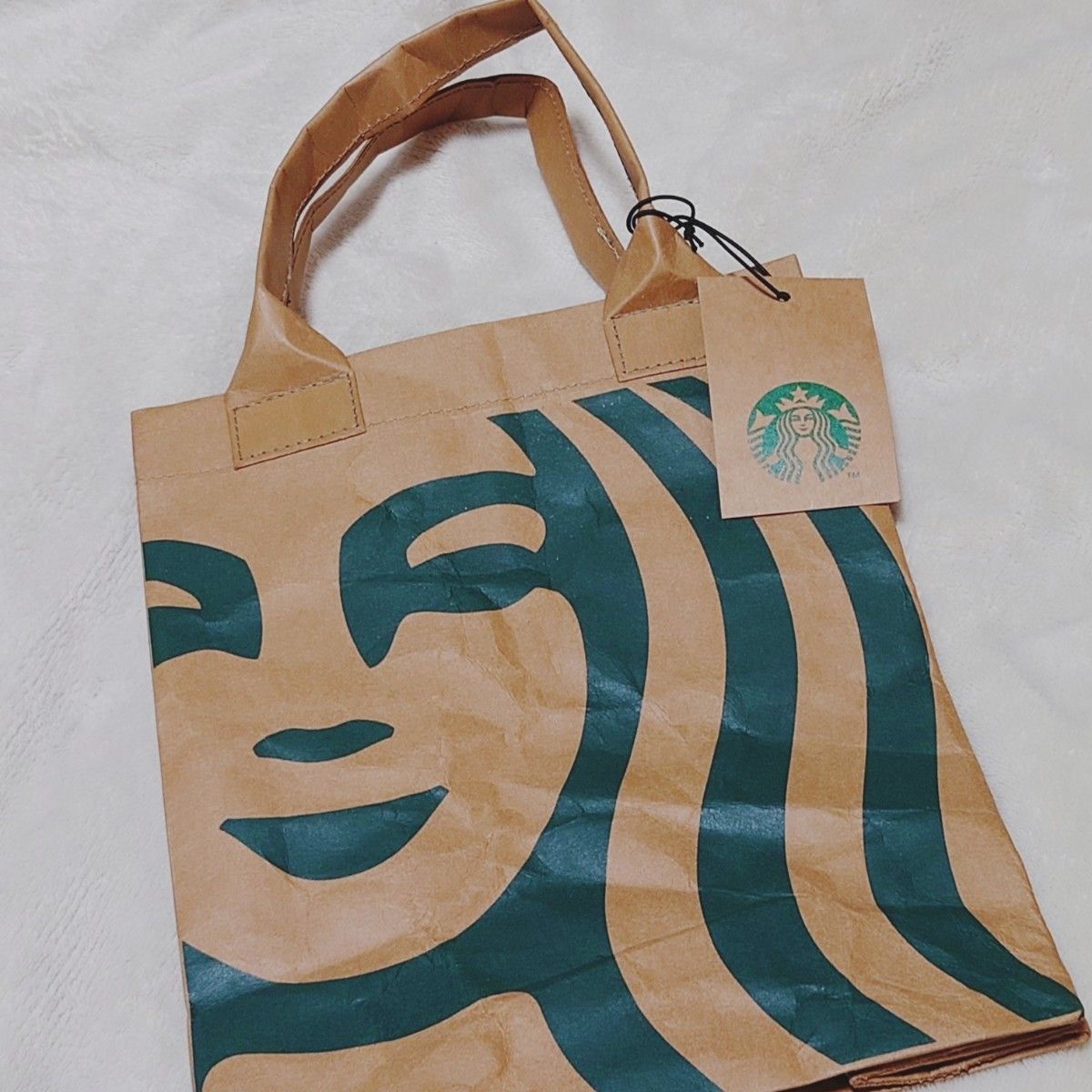 【STARBUCKS】クラフトペーパーショッパーS 【新品未使用】タグ付き スターバックス トートバッグ スタバ エコバック 