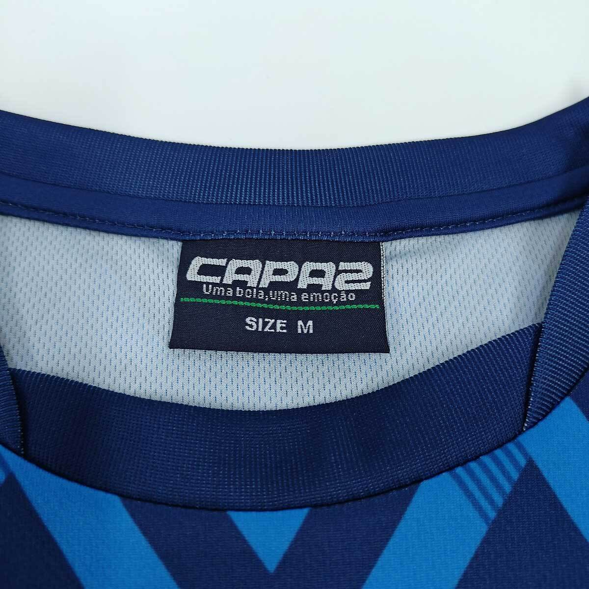 【中古】カパース ドライシャツ プラシャツ 半袖 吸収速乾 Tシャツ CAPAZ M ブルー サッカー フットサルウェア_画像3