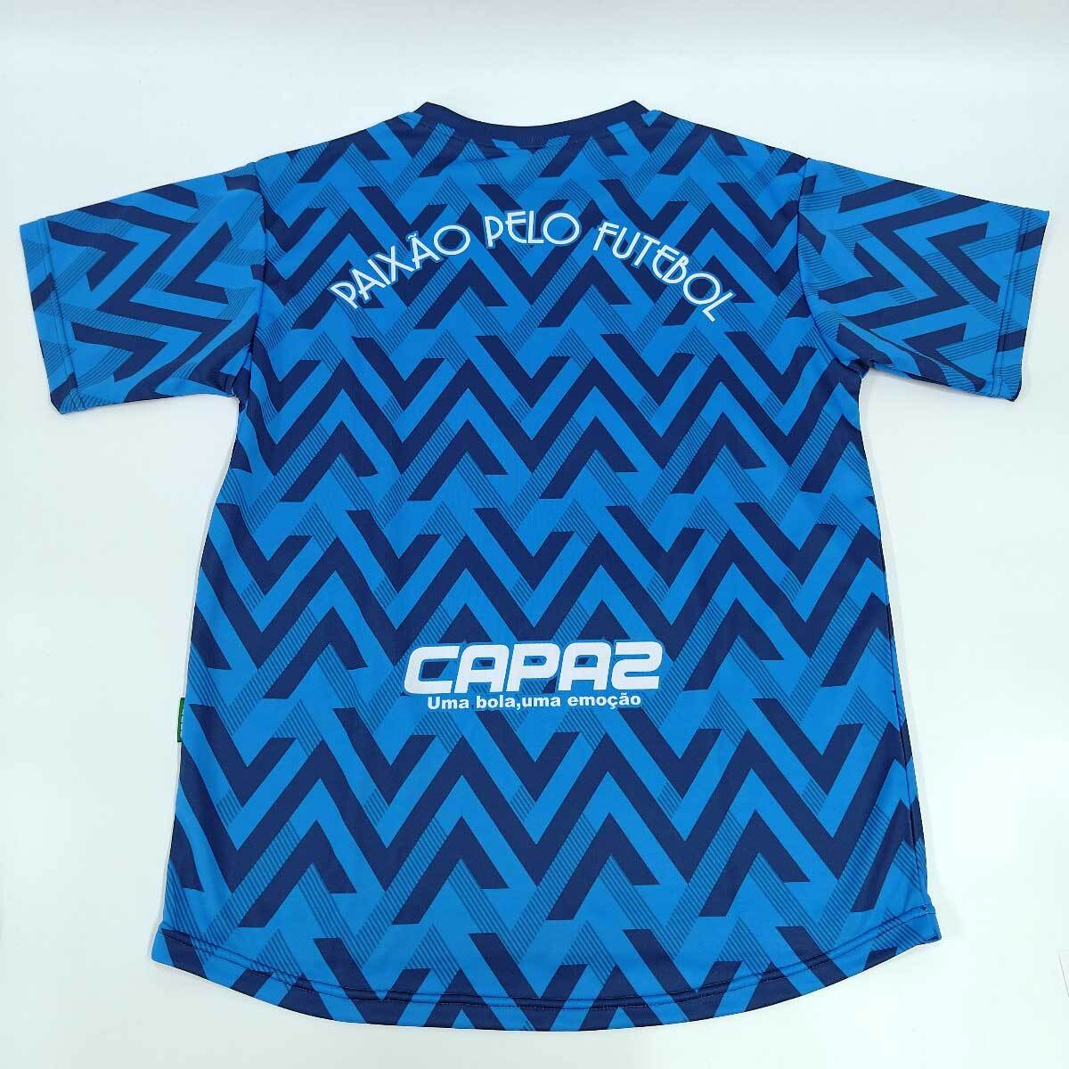 【中古】カパース ドライシャツ プラシャツ 半袖 吸収速乾 Tシャツ CAPAZ M ブルー サッカー フットサルウェア_画像6