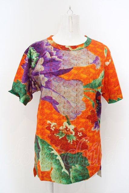 Vivienne Westwood /Russian Flower PT Tシャツ ヴィヴィアンウエストウッド 02 オレンジ 【中古】 O-24-04-07-042-ts-IG-ZH_画像1