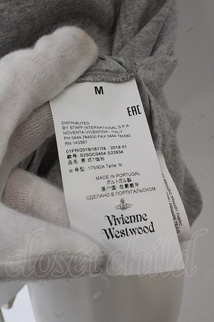 Vivienne Westwood /オーブ刺繍Tシャツ ヴィヴィアンウエストウッド M グレー 【中古】 O-23-10-29-070-ts-YM-ZI_画像3