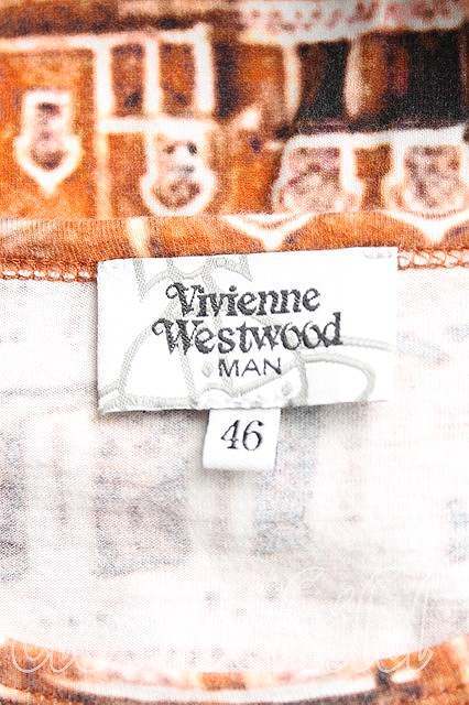 Vivienne Westwood MAN バレエリュス半袖Tシャツ ヴィヴィアンウエストウッド 46 茶 【中古】 H-23-11-19-078-ts-IN-ZH_画像3