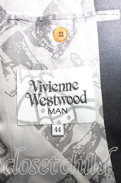 【USED】Vivienne Westwood MAN シングルセットアップ ヴィヴィアンウエストウッド ビビアン 44 灰 H-24-02-11-040-su-OD-ZH_画像5