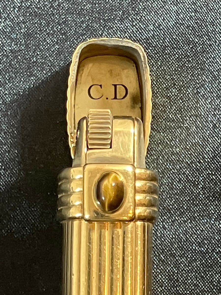 E/807 Christian Dior クリスチャンディオール ゴールド ガスライターの画像8