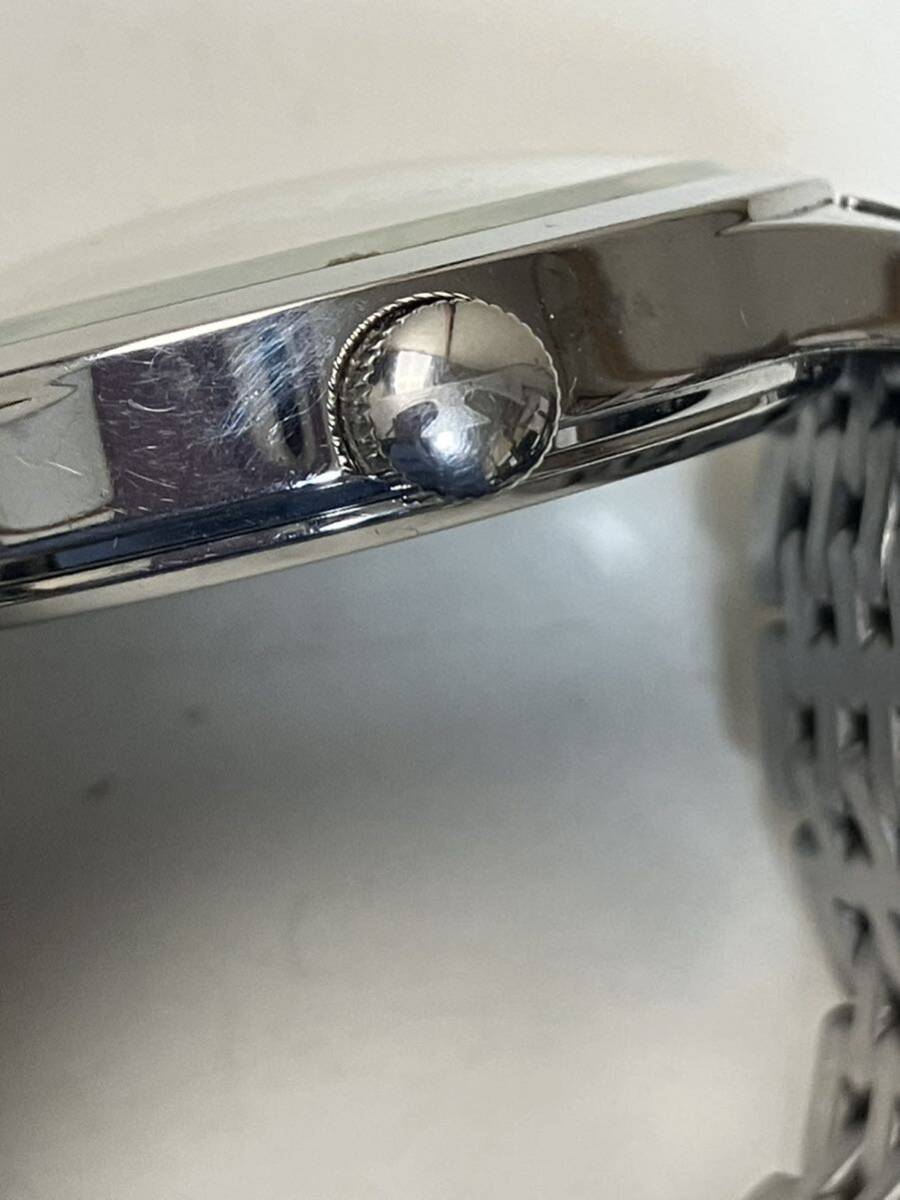 TECHNOS Tecnos наручные часы TGM526 механический завод мужской серебряный циферблат белый рабочий товар 