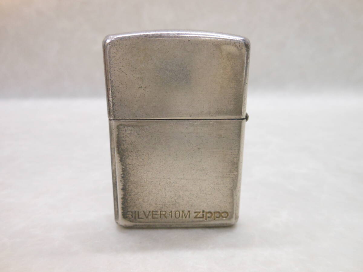 ▼火花確認OK▼#29347 ZIPPO / ジッポ ライター WOLF ウルフ アーマーケース シェルインレイ SILVER10M 銀張り 2005年製 ケース付 ジッポ―の画像3