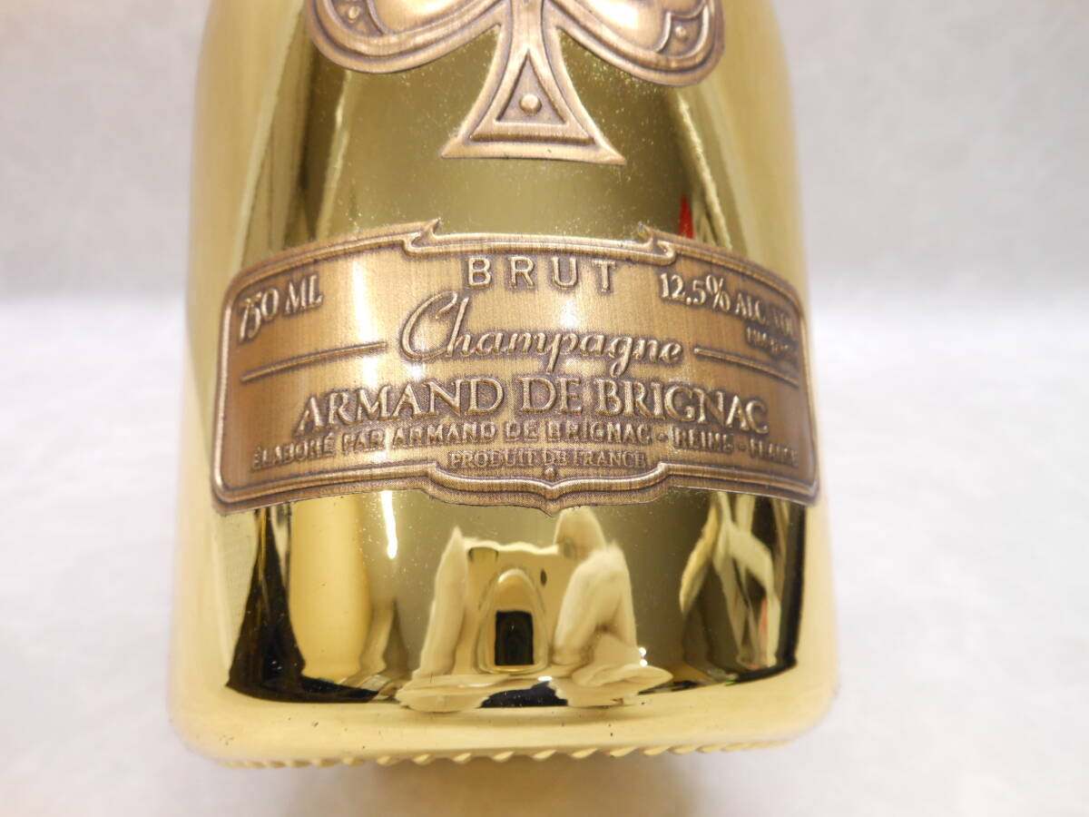 #30170 アルマンドブリニャック ブリュット ゴールド / ARMAND DE BRIGNAC BRUT 750ml シャンパン 巾着袋、ケース付 未開栓の画像4