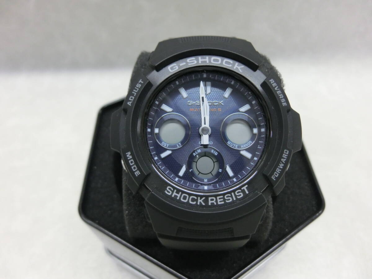 #28803 CASIO G-SHOCK AWG-M100SB-2AER 電波ソーラー腕時計 ジャンク品の画像3