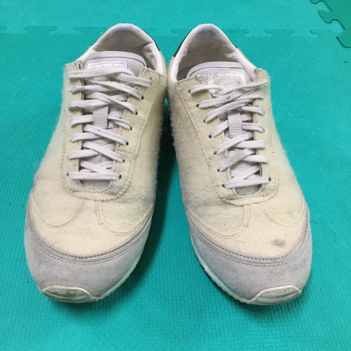 オニツカタイガー HSINTI 1183A442 US10 ベージュ USED Onitsuka Tiger へシンティ 28cm ローカット スニーカー アメカジ 古着 asics_画像2