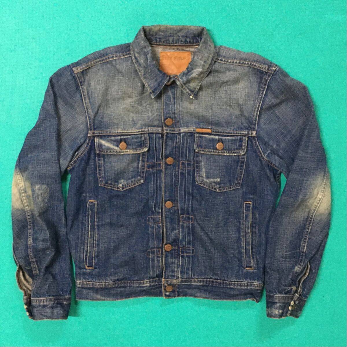 EZRA FITCH ダメージ加工デニムジャケットMサイズUSED エズラ EZRA FITCH ダメージ加工デニムジャケットMサイズUSED エズラ