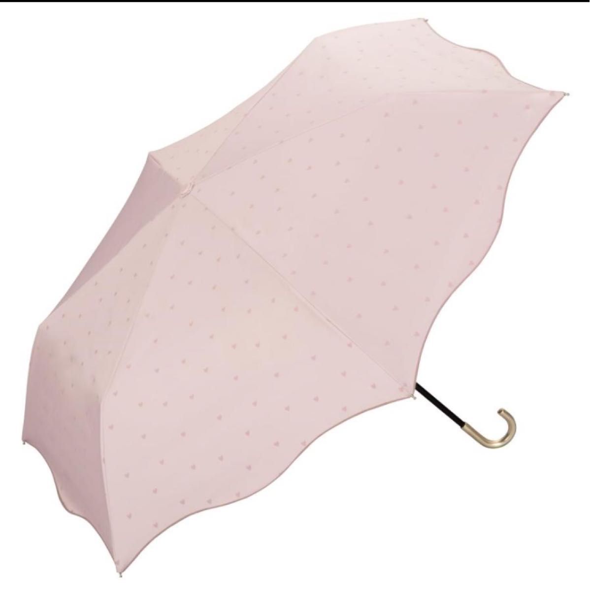 Wpc.  折り畳み日傘　遮光　ハートメロウmini ピンク